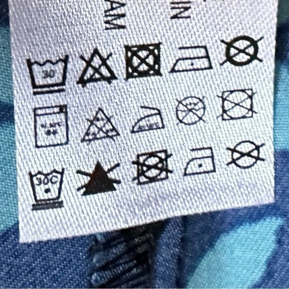 Zara Retro Belted Mini Dress XS NWT Blue 60s 70s Mod Print Long Sleeve High Neck - Picture 11 of 12